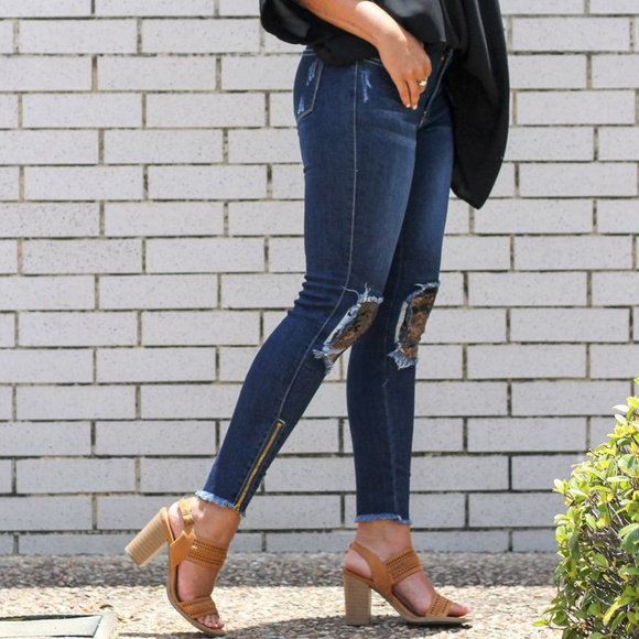 L & B Plus Size Camo Sequin Skinny Jeans Last One! - Picture 4 of 7